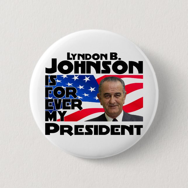 LB Johnson Forever 6 Cm Round Badge (Front)
