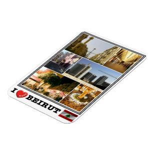 LB Lebanon - Beirut - I Love Mosaic - Magnet