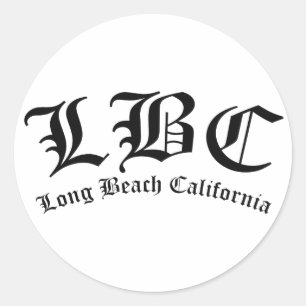 lbc, long beach, california, surf, beach, ocean, s classic round sticker