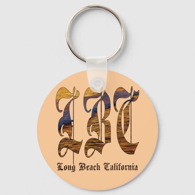 lbc, long beach, california, surf, beach, ocean, s key ring (Front)