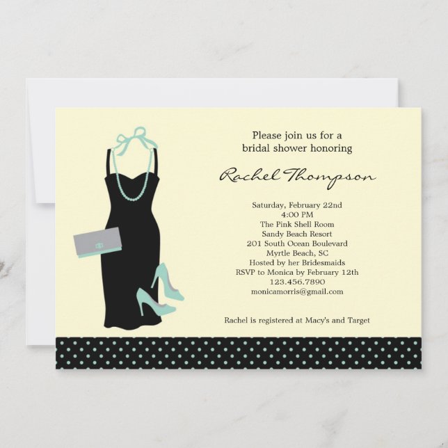LBD Bridal Shower Invitation (Front)