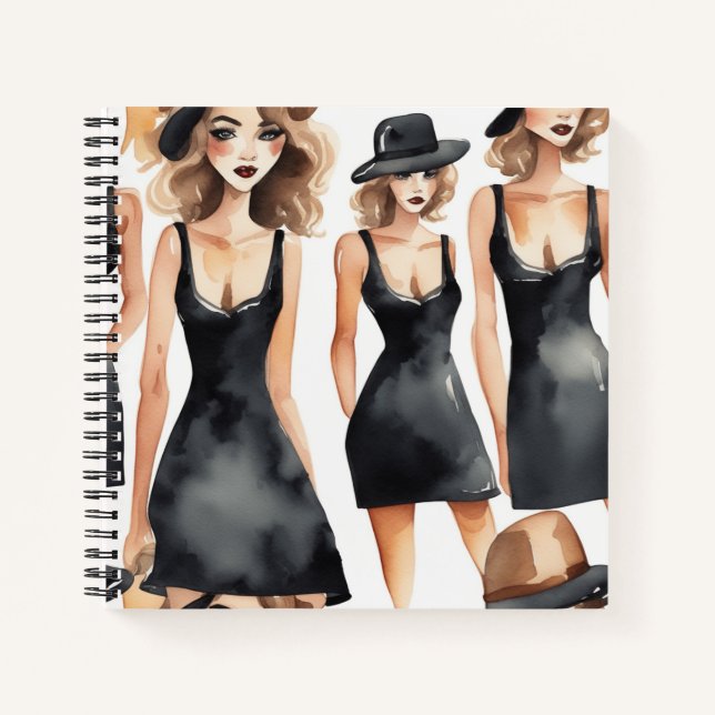 LBD Diva Notebook - Little Black Dress Journal (Front)