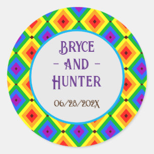 LBGTQA+ Rainbow pride Classic Round Sticker
