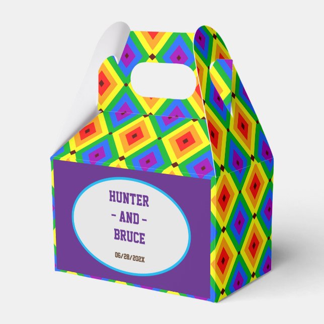 LBGTQA+ Rainbow pride  Favour Box (Front Side)