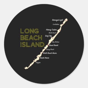 Lbi Nj Long Beach Island New Jersey Nj Beach House Classic Round Sticker