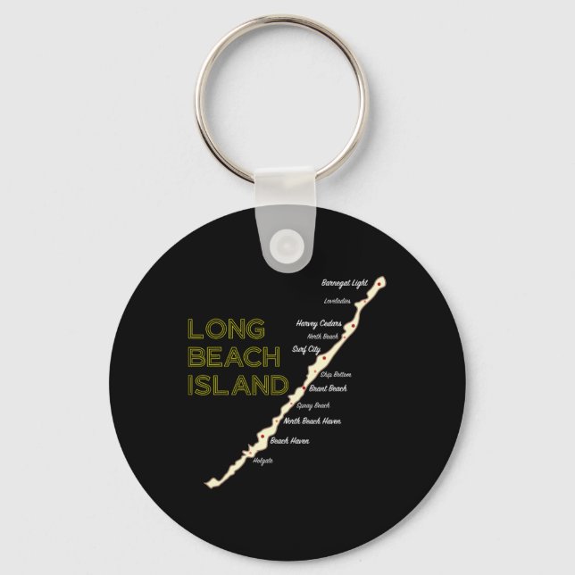 Lbi Nj Long Beach Island New Jersey Nj Beach House Key Ring (Front)