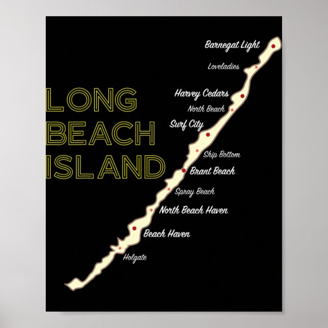 Lbi Nj Long Beach Island New Jersey Nj Beach House Poster (Front)