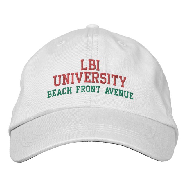 LBI UNIVERSITY BEACH FRONT AVENUE EMBROIDERED HAT (Front)