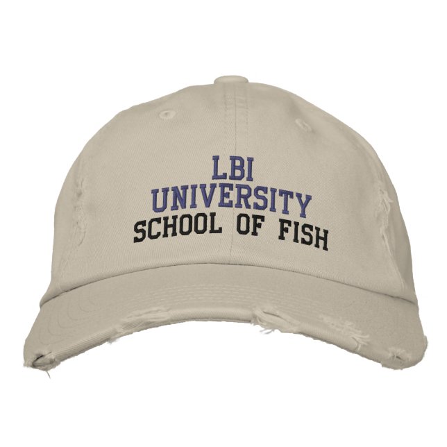 LBI UNIVERSITY SCHOOL OF FISH EMBROIDERED HAT (Front)
