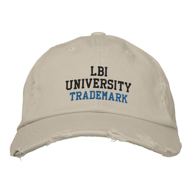 LBI UNIVERSITY TRADEMARKED EMBROIDERED HAT (Front)