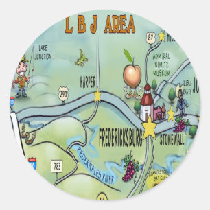 LBJ Area Classic Round Sticker