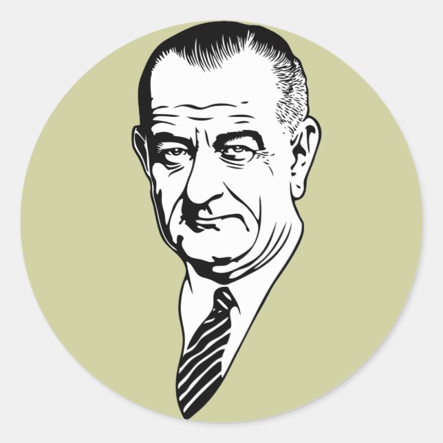 LBJ CLASSIC ROUND STICKER (Front)