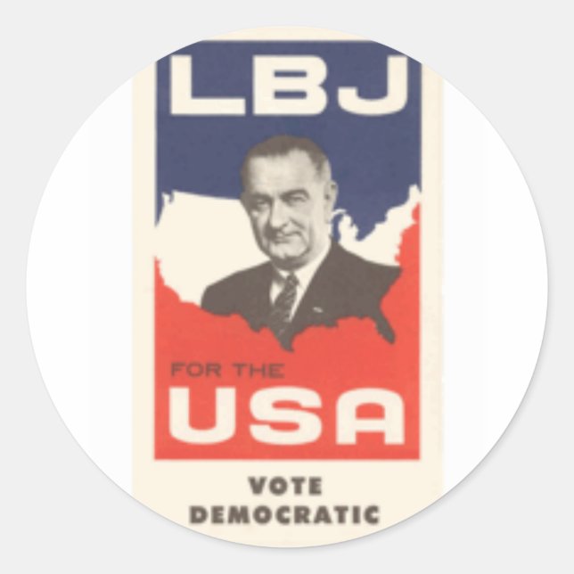LBJ CLASSIC ROUND STICKER (Front)