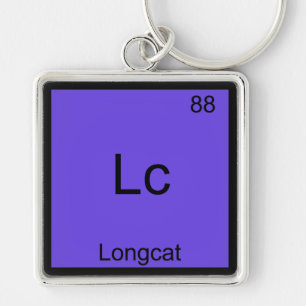 Lc - Longcat Funny Chemistry Symbol Meme T-Shirt Key Ring