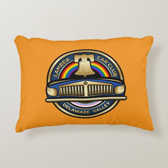 LCCI DelVal Throw Pillow (Orange) (Front)