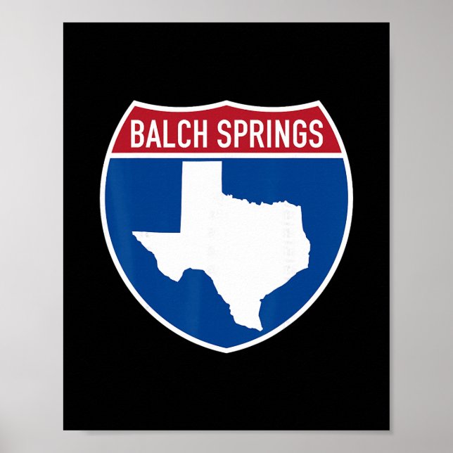 Lch Springs Texas Tx Interstate Highway Vacation S Poster (Front)