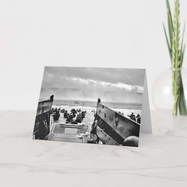 LCIs Soldiers Wading Ashore Card (Front)