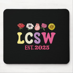 Lcsw Est 2025 Graduation Licensed Clinical Social  Mouse Pad
