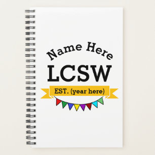LCSW Licensed Clinical Social Worker Personalised Planner