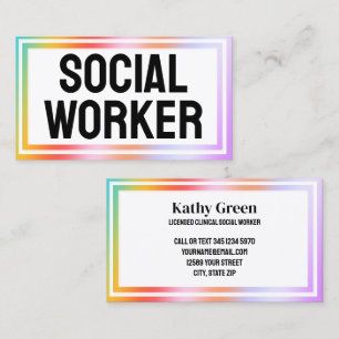 LCSW Social Worker Business Card