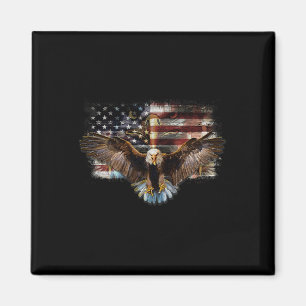 Ld Eagle 4th Of July American Usa Flag Eagle Patri Magnet