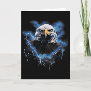 Ld Eagle Bird Nature Usa Lightning 1  Card
