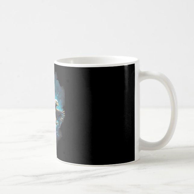 Ld Eagle Bird Nature Usa Lightning  Coffee Mug (Right)