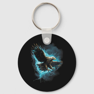 Ld Eagle Bird Nature Usa Lightning Key Ring