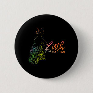 LD Labour and Delivery Nurse Midwife Birth Worker 6 Cm Round Badge