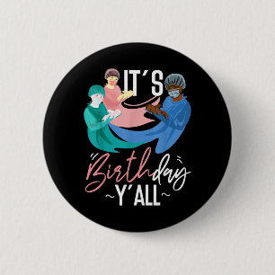 Ld Labour And Delivery Nurse Midwife Birth Worker 6 Cm Round Badge