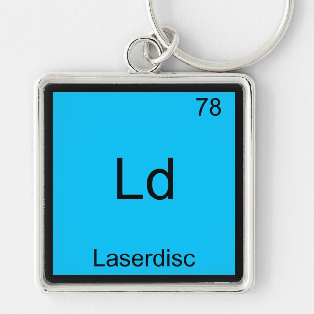 Ld - Laserdisc Funny Chemistry Element Symbol Tee Key Ring (Front)