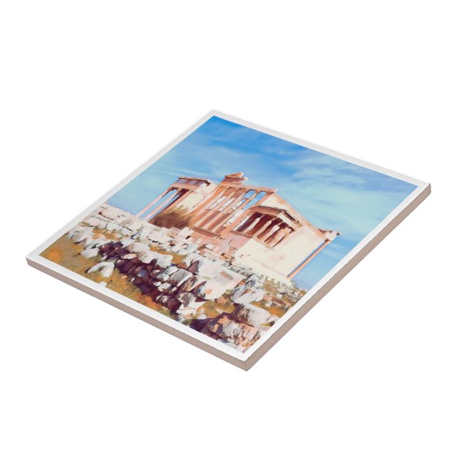 ldp Athens - Acropolis - Cecropia Ceramic Tile (Side)