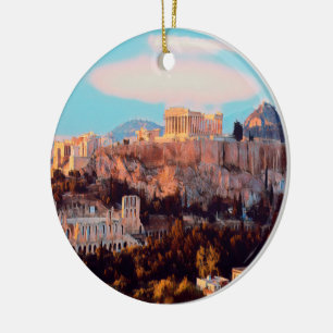 ldp Athens - Acropolis - panorama - Ceramic Ornament