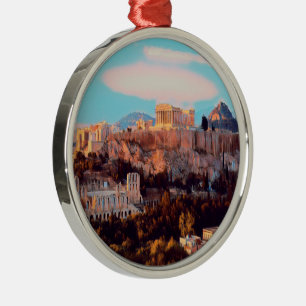 ldp Athens - Acropolis - panorama - Metal Ornament