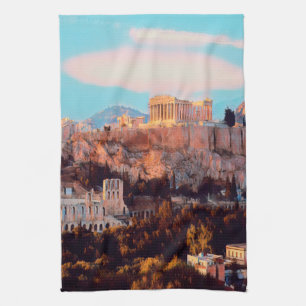 ldp Athens - Acropolis - panorama - Tea Towel