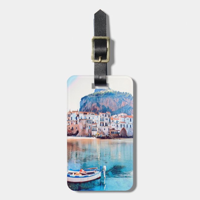 ldp CEFALÙ - Sicily - beach - panorama Luggage Tag (Front Vertical)