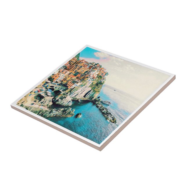 ldp Cinque Terre - Manarola Ceramic Tile (Side)