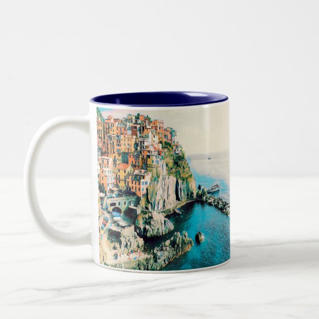 ldp Cinque Terre - Manarola Two-Tone Coffee Mug (Left)