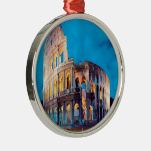 ldp COLOSSEUM Rome - by nigth - Metal Ornament
