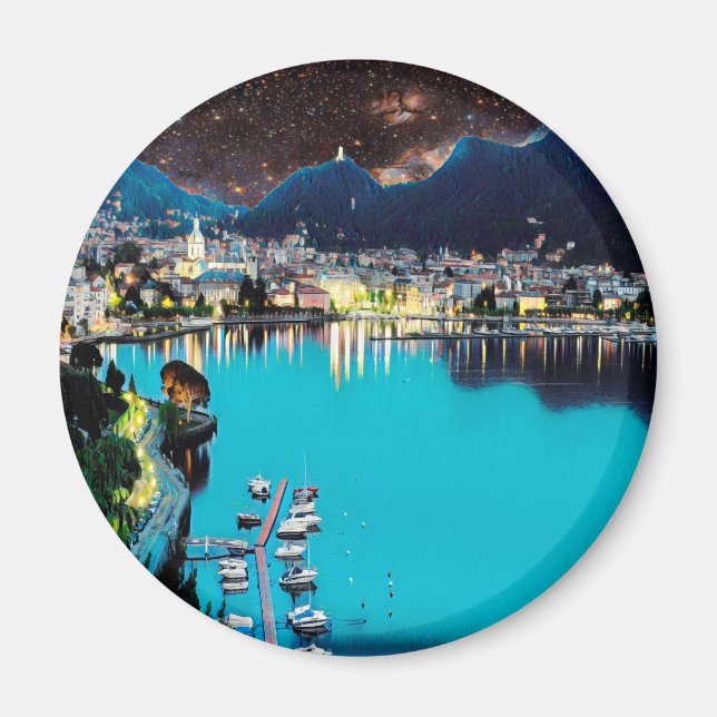 ldp COMO - Lake - Panorama Magnet (Front)