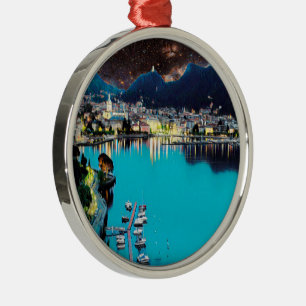 ldp COMO - Lake - Panorama Metal Ornament