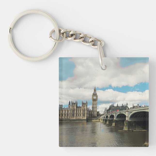 ldp London - WESTMINSTER end bridge - panorama - Key Ring (Front)