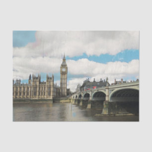 ldp London - WESTMINSTER end bridge - panorama - Tissue Paper