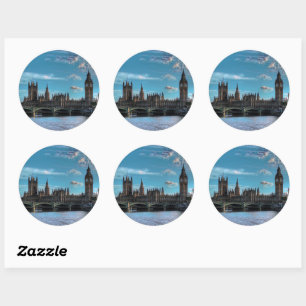 ldp London - WESTMINSTER view - Classic Round Sticker