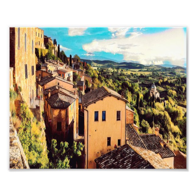 ldp MONTEPULCIANO - city - panorama - Photo Print (Front)