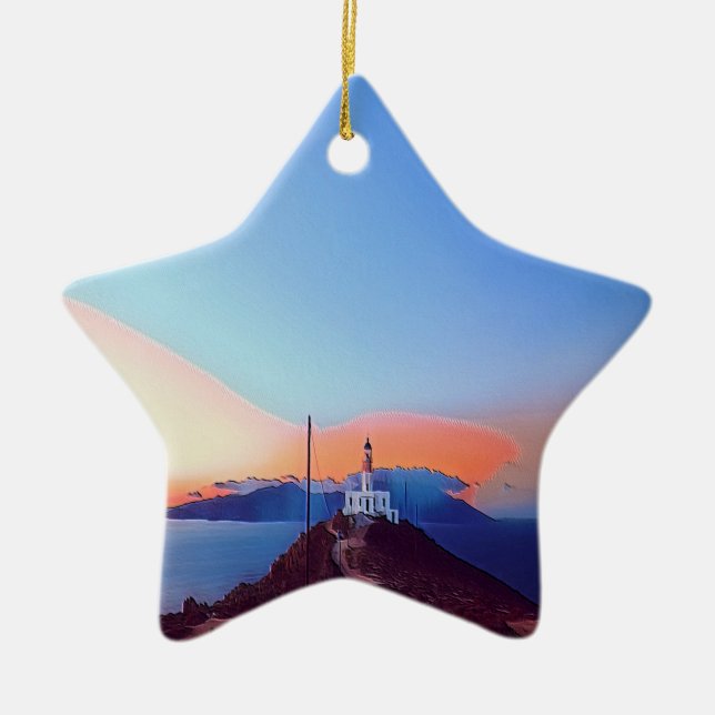 ldp MYKONOS - Armenist -  lighthouse - Ceramic Ornament (Front)