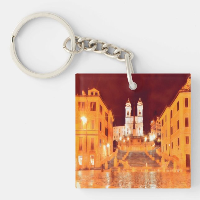 ldp PIAZZA DI SPAGNA by nigth Rome Key Ring (Front)