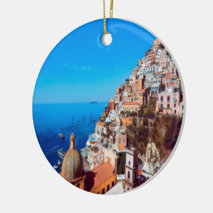 ldp POSITANO - Amalfi Coast - Panorama Ceramic Ornament