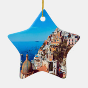 ldp POSITANO - Amalfi Coast - Panorama Ceramic Ornament
