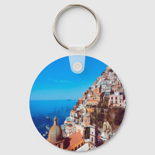 ldp POSITANO - Amalfi Coast - Panorama Key Ring (Front)